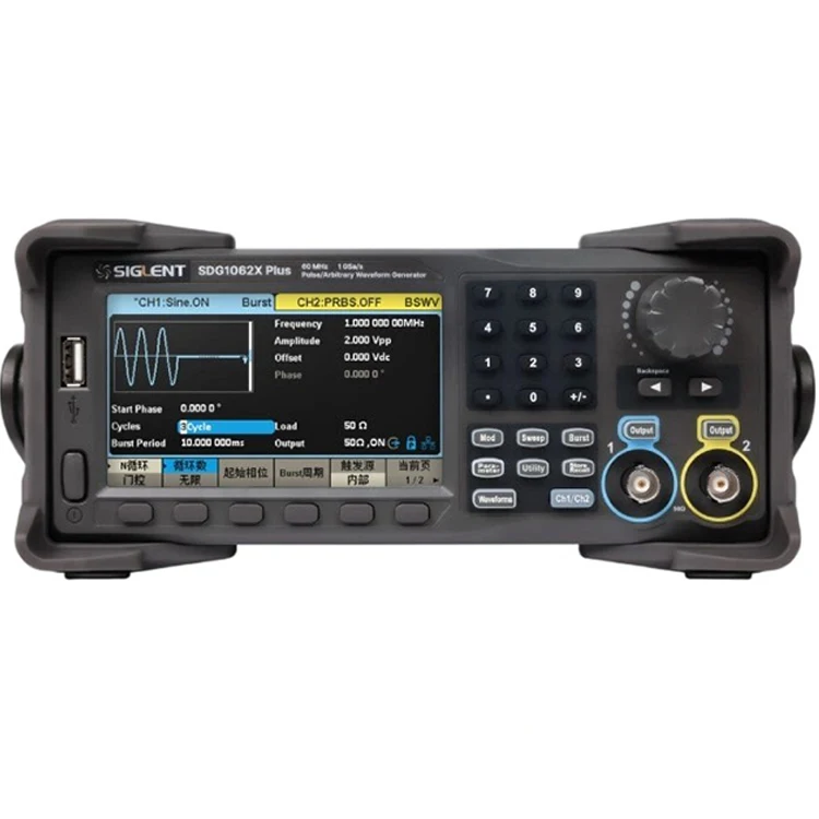 SDG1062X Plus 25MHz Sine Wave Generator 1GSa/s 16-bit 2CH Built-in Frequency Counter 1 Year WarrantyAR