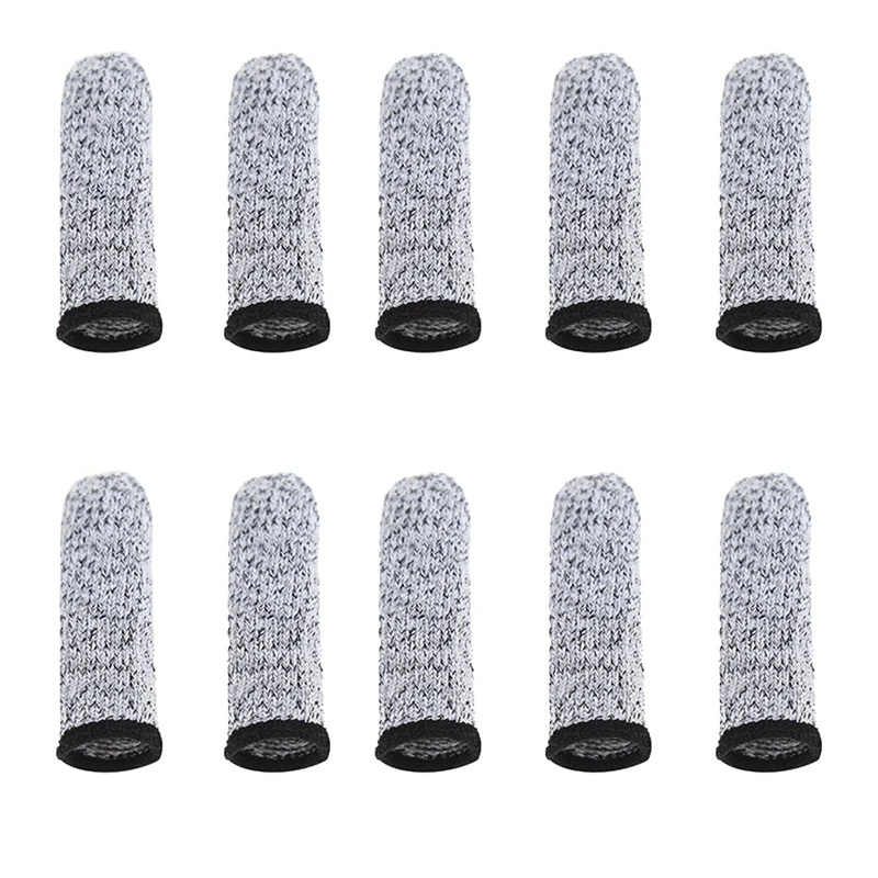 10 PCS Finger Cots Cut Resistant Protection, Extender For Kitchen, Work, Sculpture, Anti-Slip, Reusable