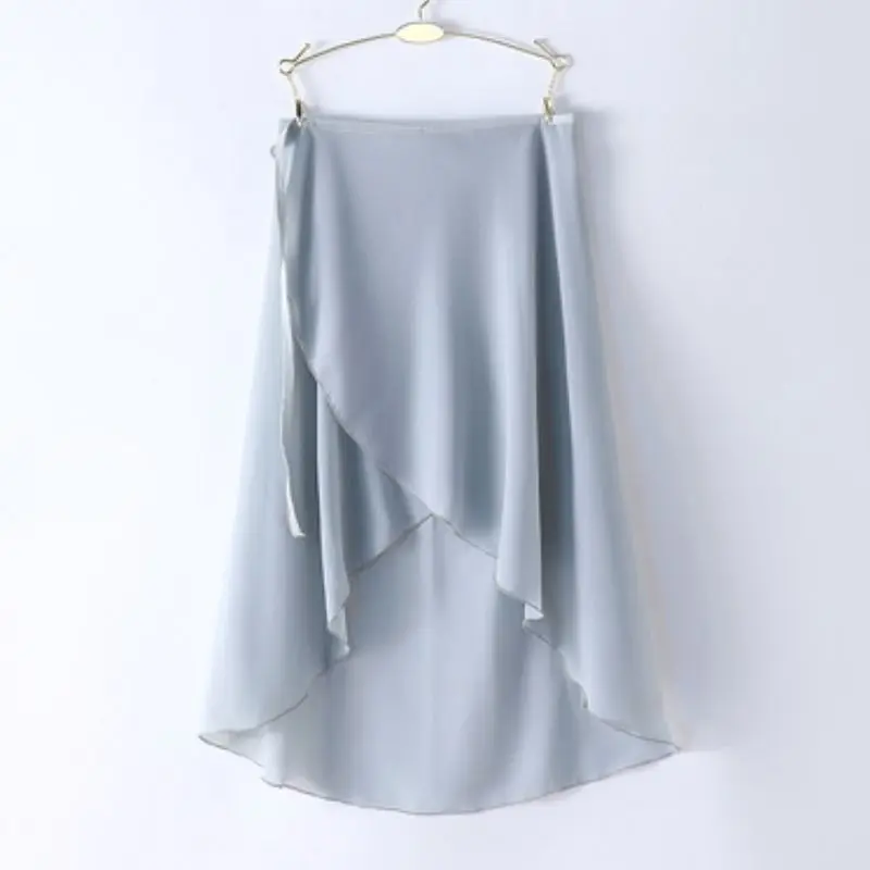 Classical Dance Skirt Women's Pure Color Asymmetrical Ballet Gown High Waist Irregular Skirt Spring Fashion Ladies' Skirts