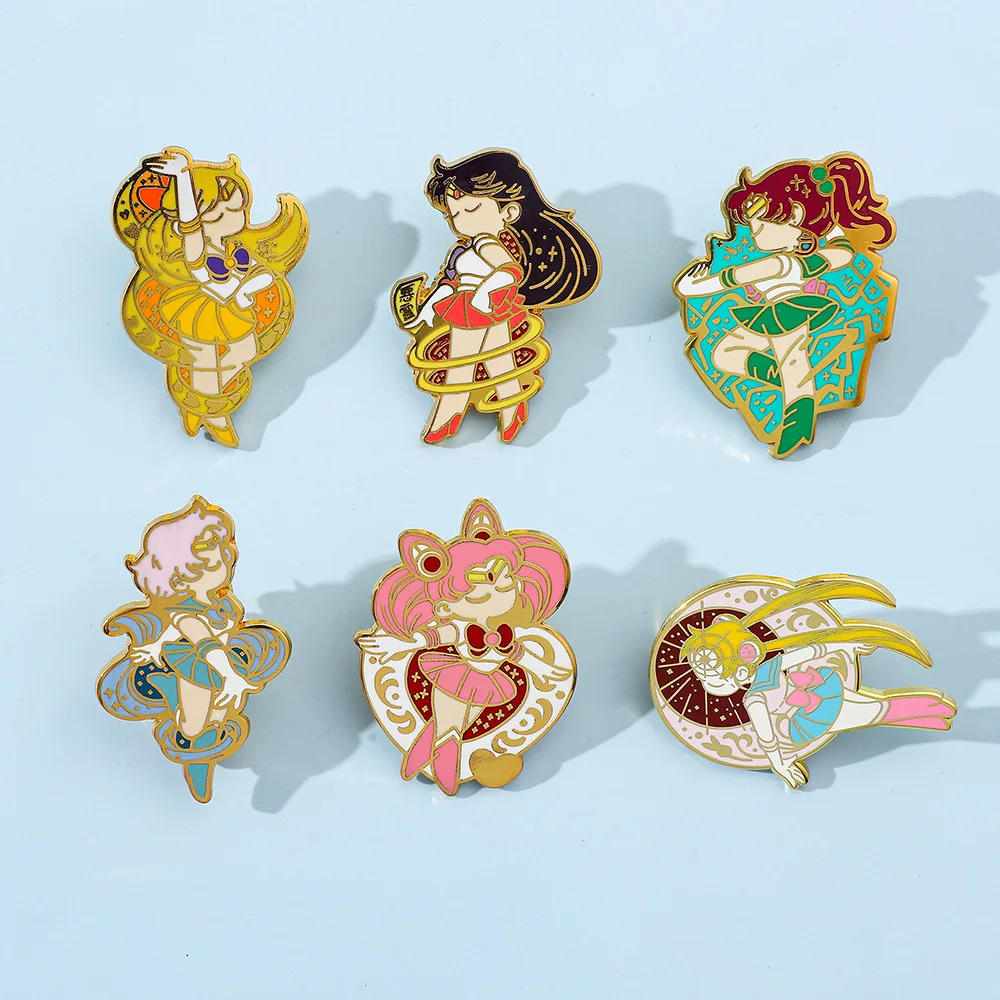 

Kawaii Cartoon Enamel Pins Aino Minako Bag Brooch Anime Badges Denim Lapel Pin Jewelry Gift for Kids