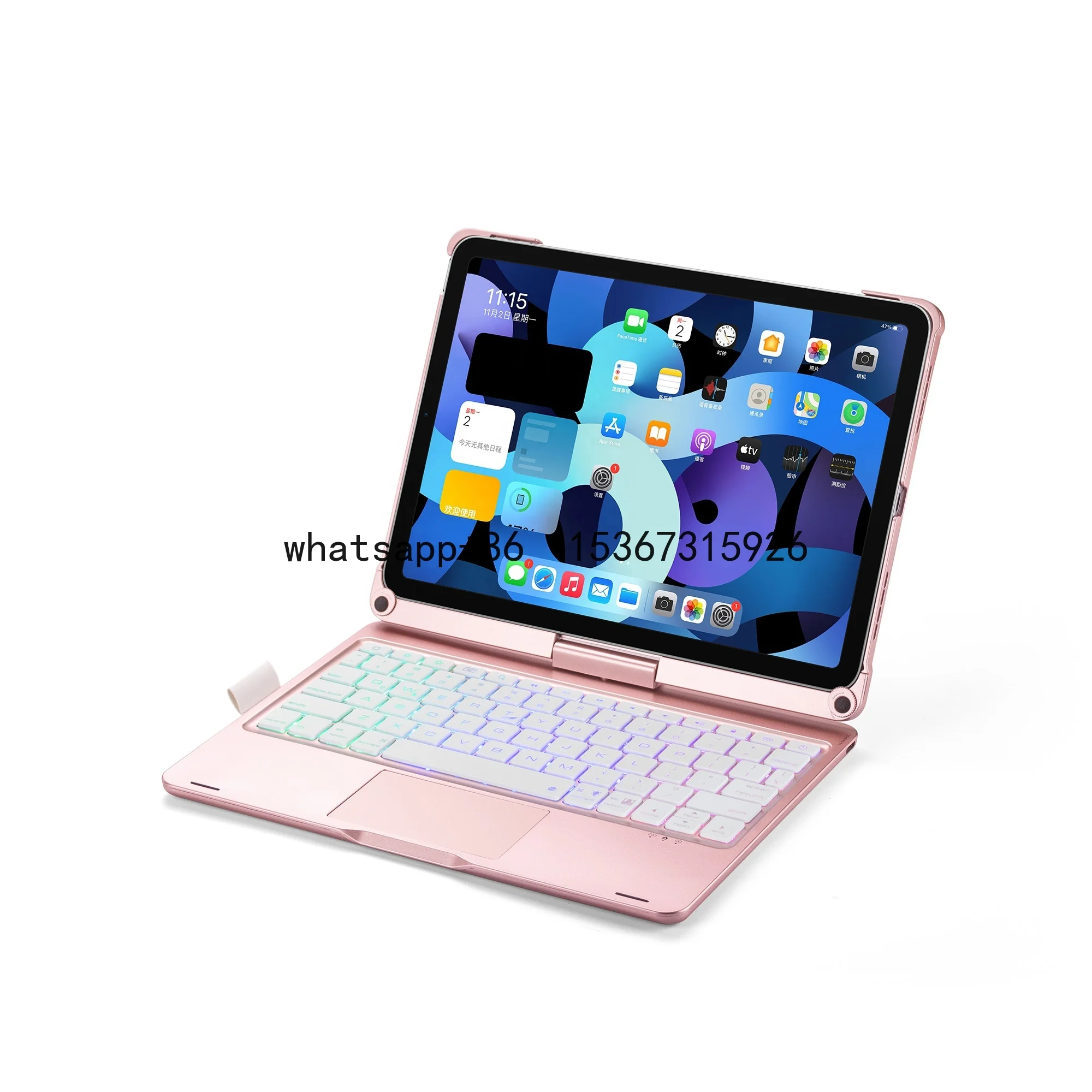 

High Quality Rotatable 360 Degree Backlit Keyboard Wireless Keyboard for iPad 10th Generation