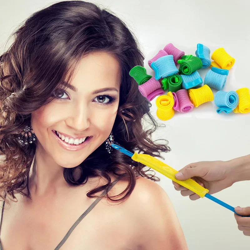 Heatless Hair Curler No Heat Silk Ribbon Hair Rollers Sleeping Curls Headband Soft Lazy Hair Curlers Foam Rod Curling Hairs Tool