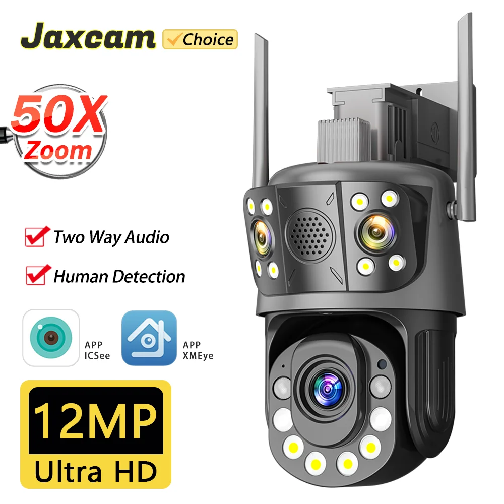 ICess 50X Optical Zoom 4K 8MP WiFi Security IP Camera 2-Way Audio Waterproof Remote Access PTZ Outdoor CCTV Surveillance Camera