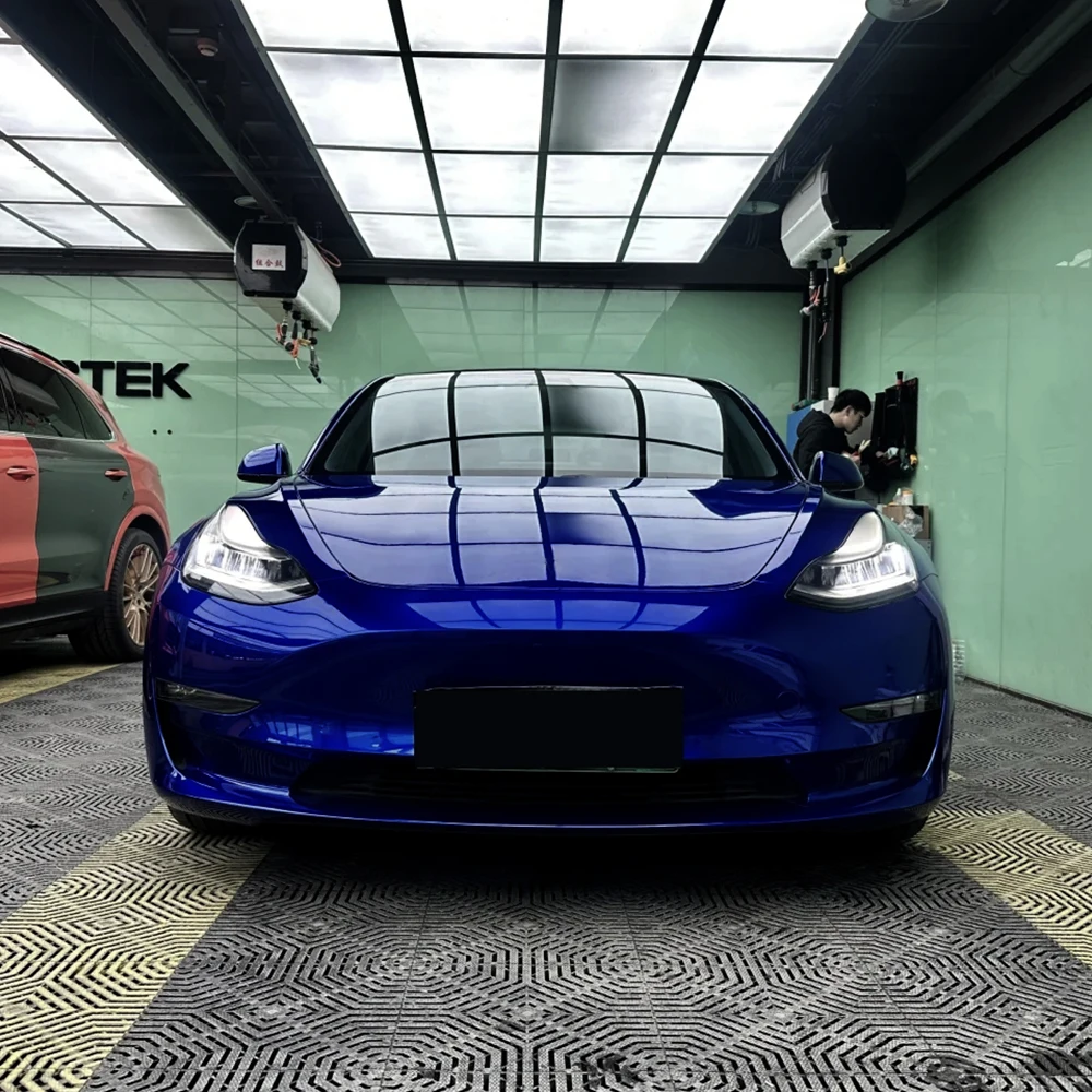 Liquid Deep Blue Car Sticker Auto Color Change Vinyl Film PET Bubble Free Wrapping Car Accessories Auto Self Adhesive Decals