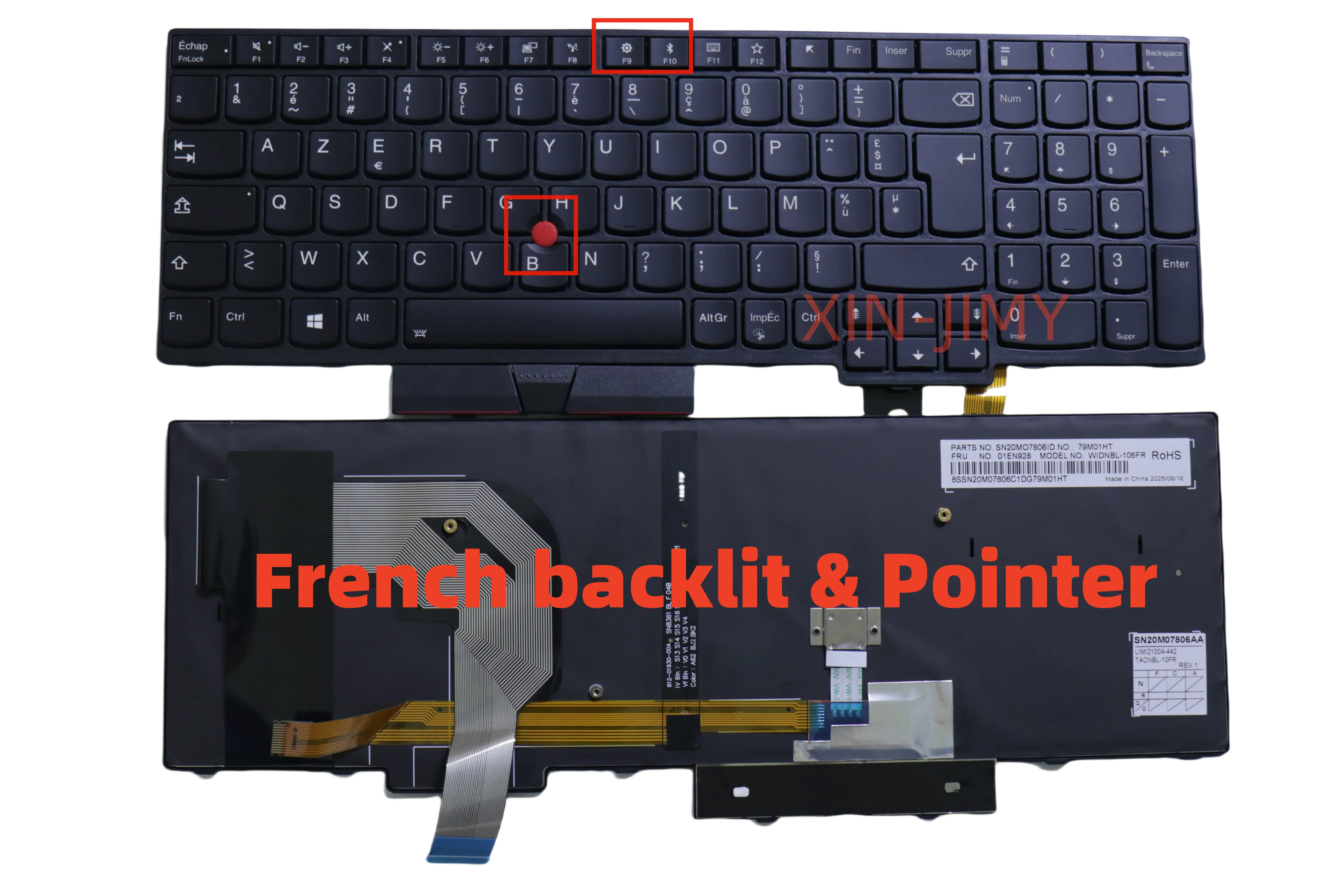 

Французская клавиатура для ноутбука с подсветкой для Lenovo Thinkpad T570 T580 P51S P52S 20L9 20LA 01EN928 01EN958 01ER500 01HX219 01HX259