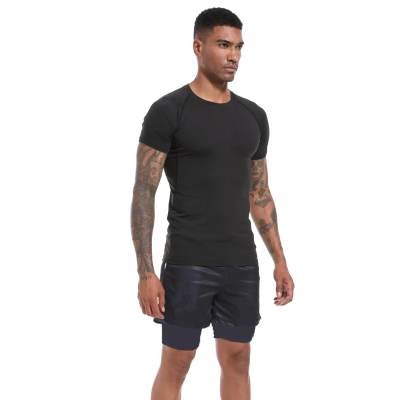 Y2K Kompression Shirt Männer Fitness Gym Skeleton Sport Lauf T-Shirt Rashgard Tops T Quick Dry Kurzarm T-Shirt Für Männer – Detail 9