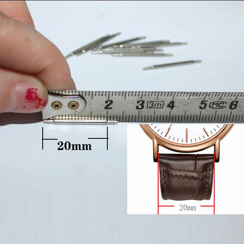 12pcs Diameter 1.5mm Watch Band Spring Bars Strap Link Pins Repair Watchmaker Link Top Quality 10mm 12mm 14mm 16mm 18mm 20mm 22m