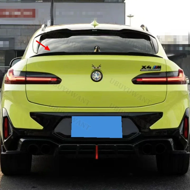 For BMW X4 G02 LCI 20i 20d 30i 30d 40i 40d X4M 2018-2025 Rear Trunk Lip ABS Black Wing Spoiler Car Styling  Original factory