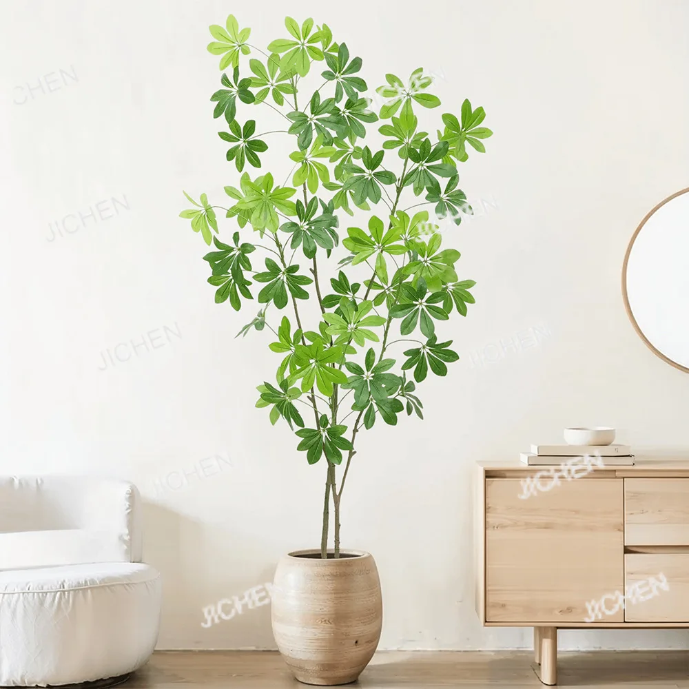 

Large-scale simulated plant duck foot wood potted plant indoor floor decoration fake tree bonsai green plant ornament customizat