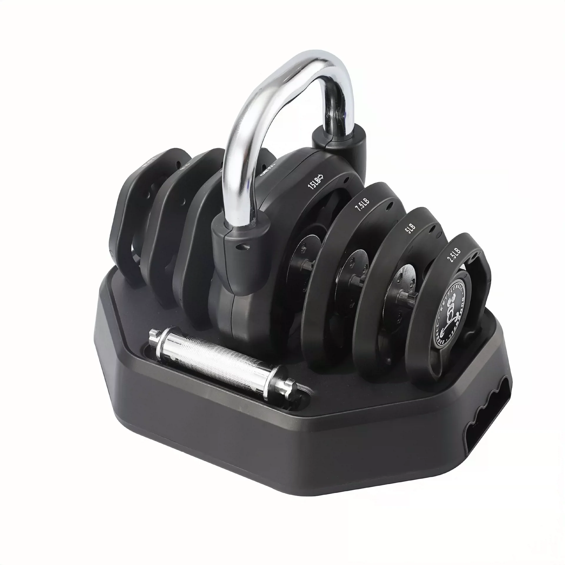 Custom 3-in-1 Adjustable Dumbbell Barbell Kettlebell Combo Household Gym Weight Set