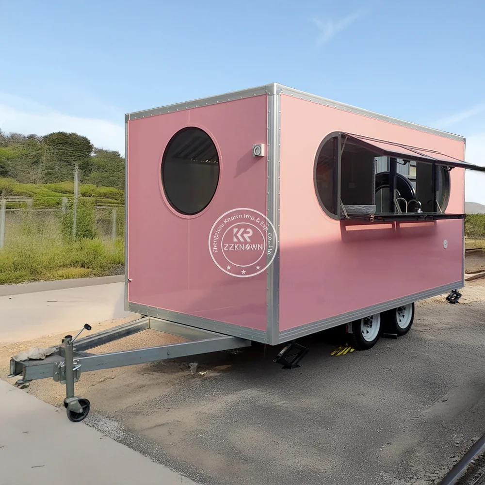 

Custom Size Food Truck Fully Equipped Street Restaurant Concession Ice Cream Cart Customized Mobile Food Trailer With Kitchen