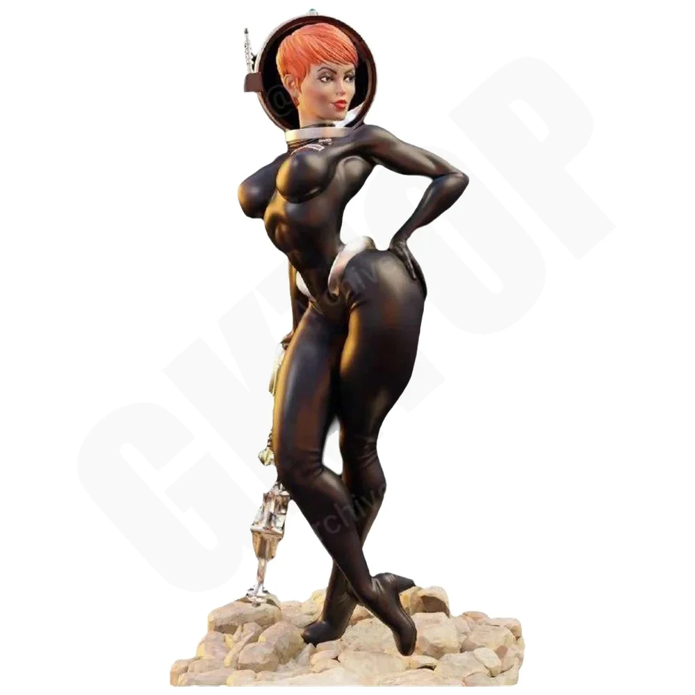 

1/24 Belle Sexy Space Gir Resin Figurine Toy Unpainted GK Doll Unassembled 3D Print Assembly Miniature Reduction Statue Toy