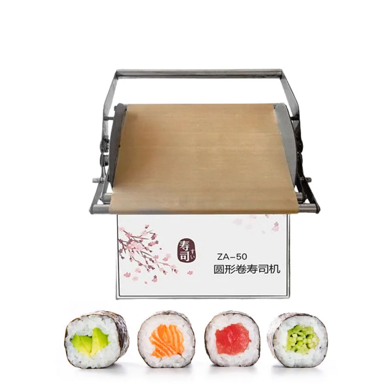 Automatic Sushi Rolling Machine Round/Square Rice Roll Roller Maker 304 Stainless Steel Food Grade Material Commercial Tool