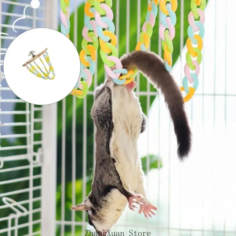 Multifunctional Pet Toy for Sugar Gliders Climbing Rotating Design Safe Climbing Toy Encourages Physical Play Exercise 3XUF