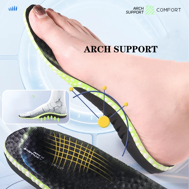 Corrective Insoles For Flat Feet Popcorn Arch Support Movement Shock Absorption Foot Eversion Leg Shape Insoles