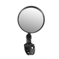 Convex Bicycle Rearview Mirror Wide Angle Black Mountain Bike Reflective Mirror ABS Material 14cm Length 8cm Diameter