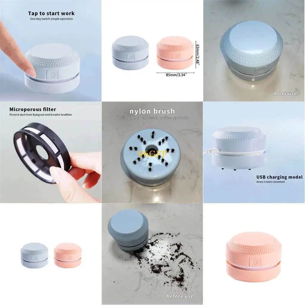 96GF USB Rechargeable Desktop Electric Hand Held Dust Sweeper Portable Vacuum Cleaner