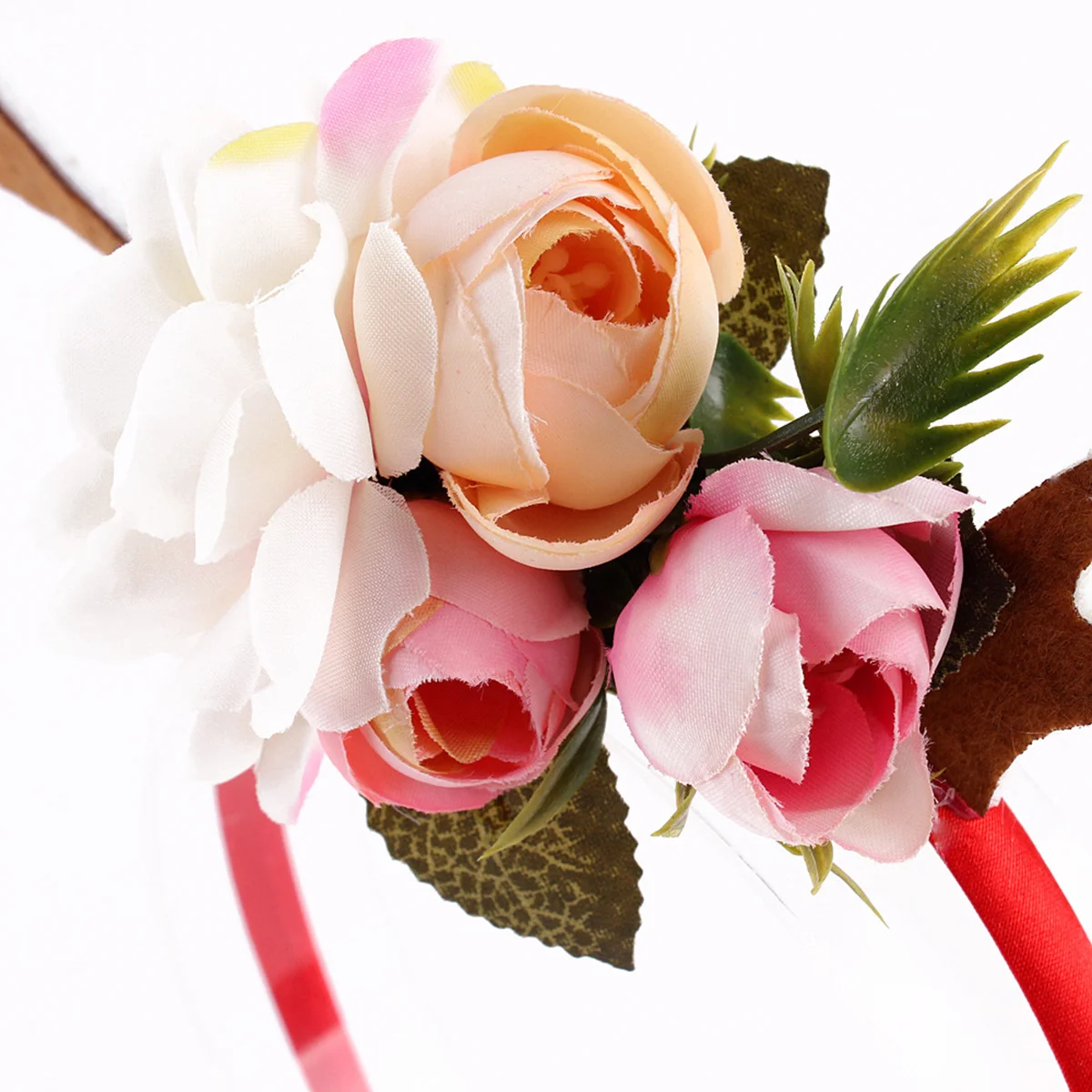 

Reindeer Headband Flowers Blossom Christmas Party Costume Accessories Holiday Mask Masquerade Fun Christmas Headband