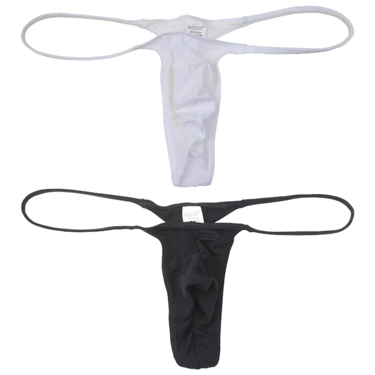 

Sexy Men's Mini Bikini Thongs Stretchy Low Rise Underwear Male G-Strings Bulge Pouch Briefs Beach Tangas Breathable Sissy Silky