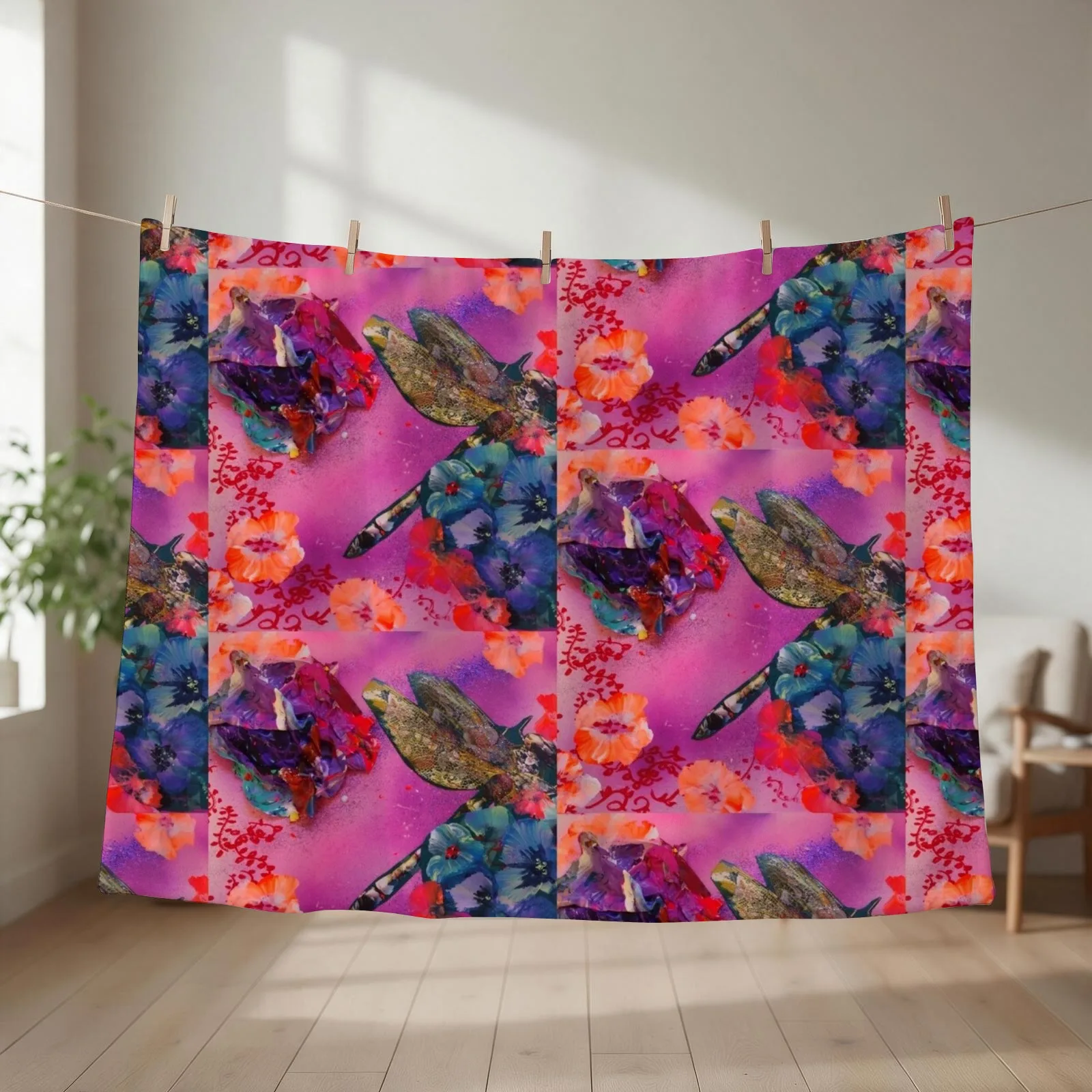 dragonflies and Blossoms Throw Blanket bed plaid Decorative Sofas Soft Big Bed linens Blankets