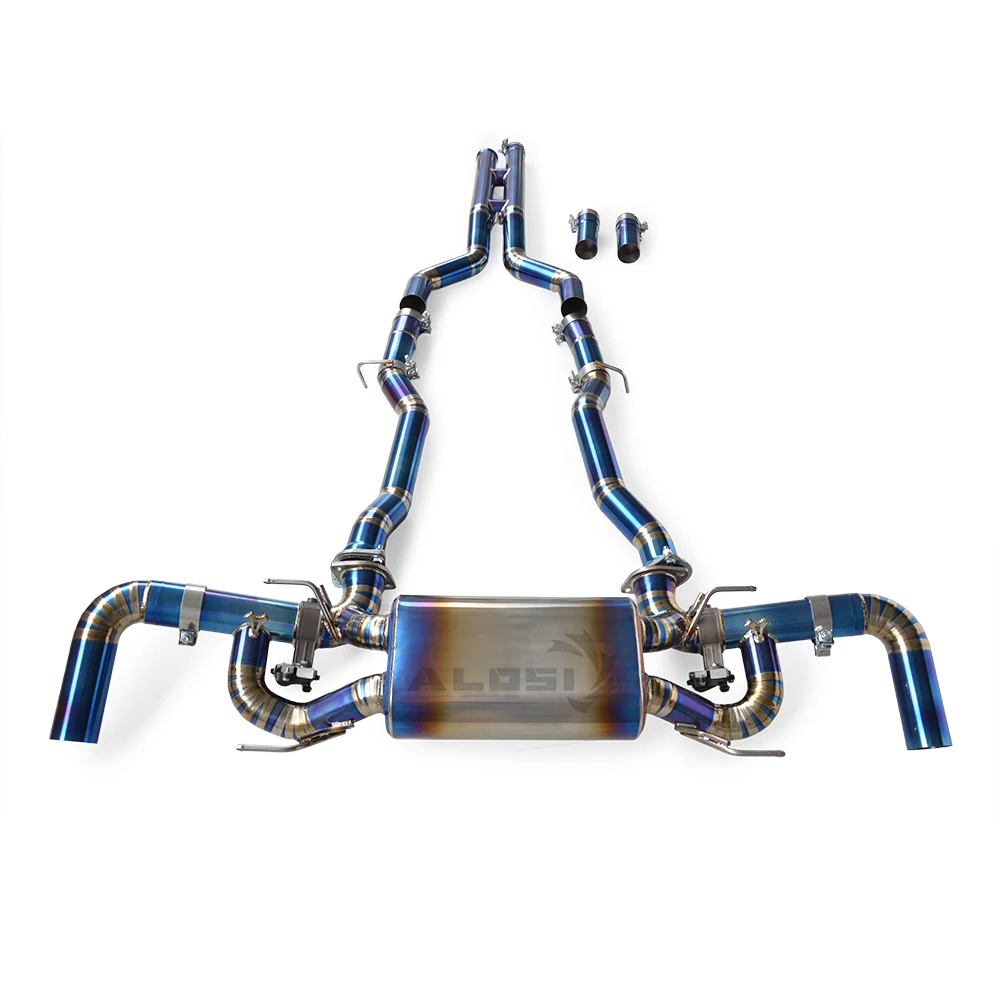 

Гоночная выхлопная система для Aston Martin DB11 4.0T 2017-2022, титановый сплав Cat back, звуковой выпускной клапан спортивного автомобиля