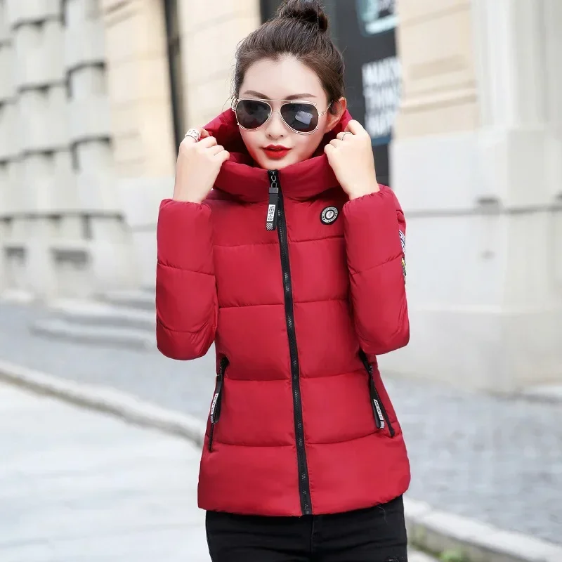 New Winter Women's Cold Coat Parkas Super Hot Coats Hooded Cotton Padded Jacket Oversized Slim Fit Korean Fashion