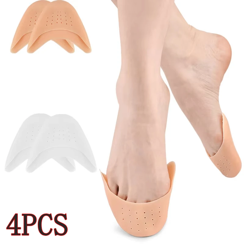 2pcs/4pcs Silicone Cushion High Heels Ballet Forefoot Protection Cushion Women's Shoes Cushion Pain Relief Foot Care Products