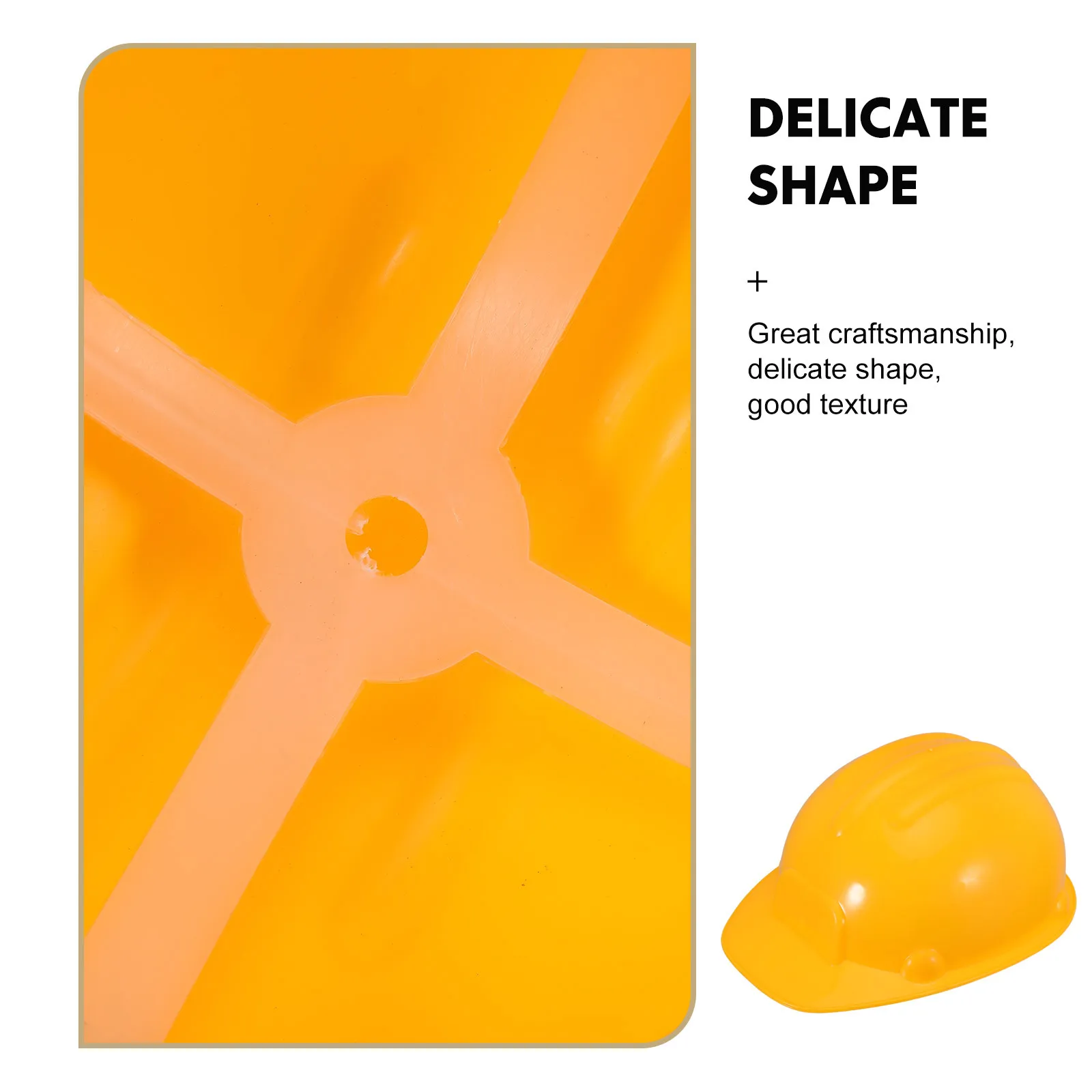 2pcs Kids Construction Hat Yellow Plastic Hard Hat For Pretend Play Dress Up Costume Construction Theme Party Favors Role Play