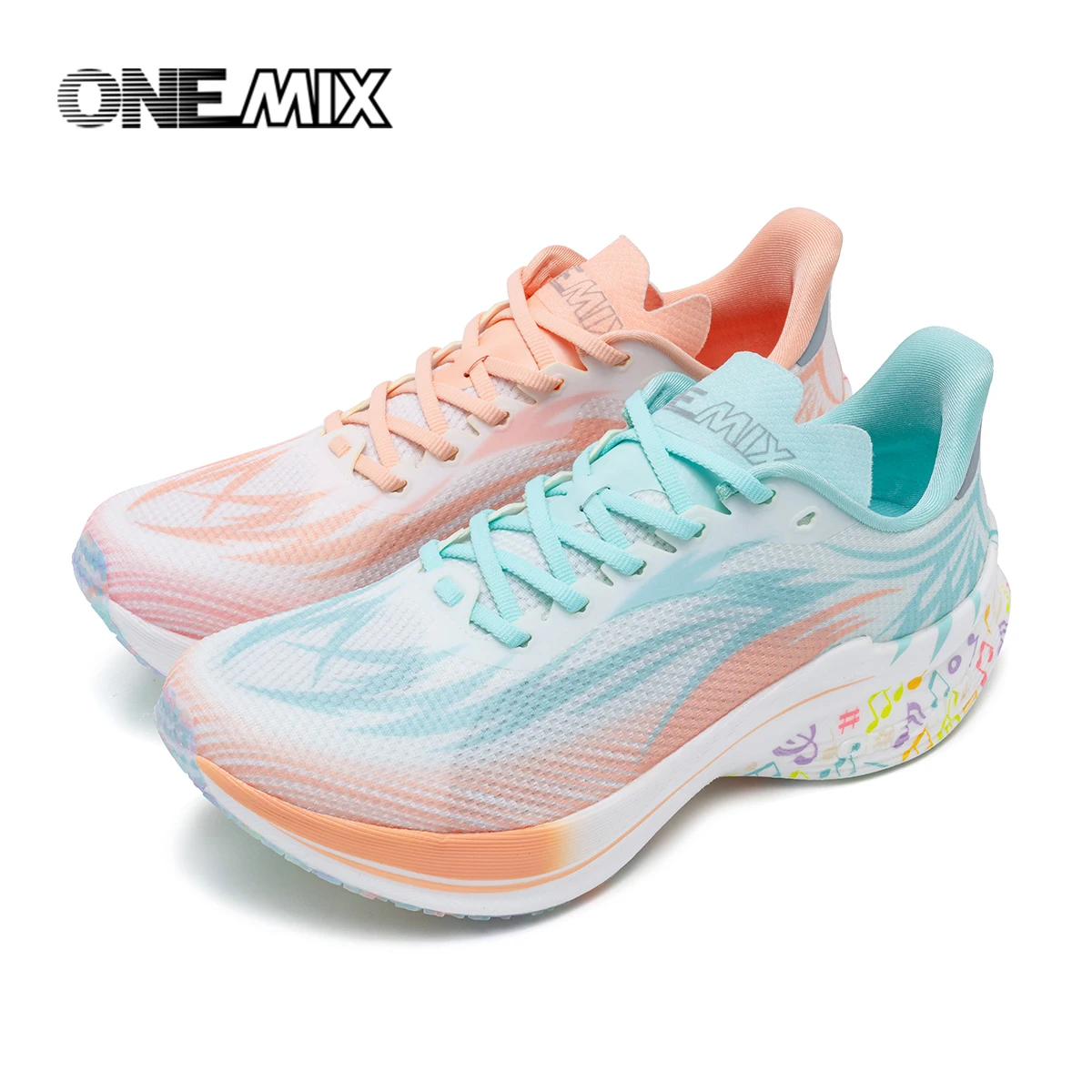 ONEMIX-Zapatillas de entrenamiento para correr para hombre y mujer, zapatos deportivos de suela completa con placa de nailon, transpirables, para