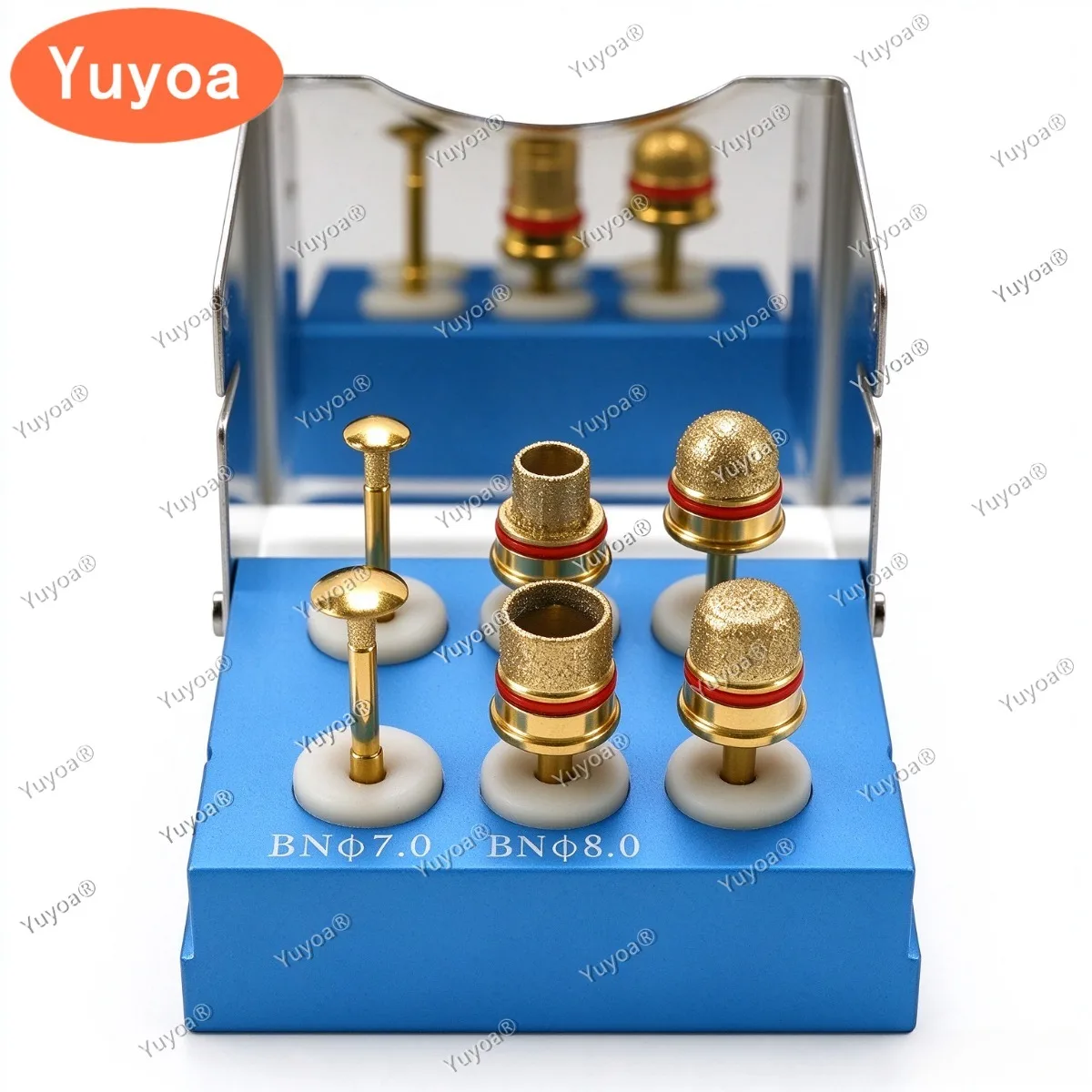 Dental Maxillary Sinus Lift Drill Kit for Implant Lateral Window Surgery,Diamond Coated Umbrella-shaped & Window Surgical Burs