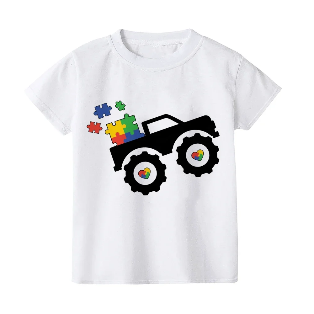 

Cotton Colorsul T-shirt Utism Awareness Tshirt T-shirt Clothes Autism Heart Men and Women Shirt Care for Autistic Patients