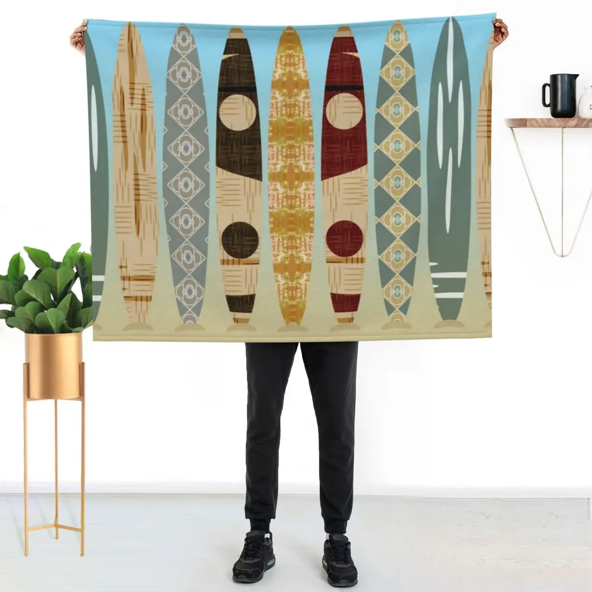 Balancing Surfboards Throw Blanket Decorative Sofas Weighted Sleeping Bag Bed covers Winter beds Plaid Blankets