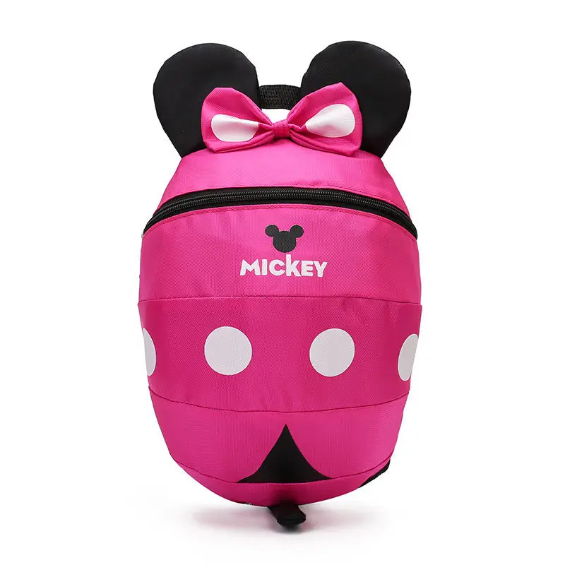 حقيبة ظهر كاجوال لطيفة بتصميم كرتوني للأطفال من ديزني ميكي مقاومة للماء ومقاومة للاهتراء للسفر ومضادة للضياع