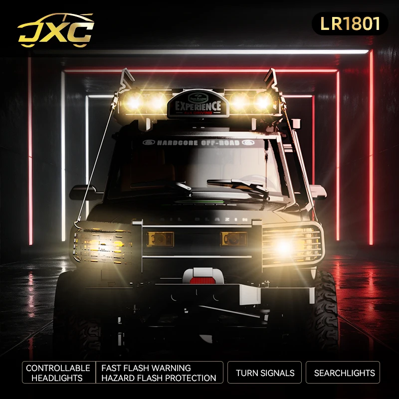 JXC LR1801 1/18  RC Car 4WD 2.4G Remote Control Car Full Proportion Dual Speed Simulation LED Climbing Off-road RC Toy As Gift