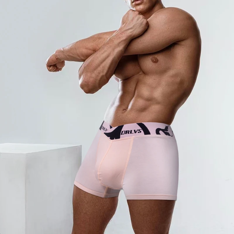 2pcs Men's Modal Snake Print Boxer Briefs U Convex Pouch Elastic Waistband Soft Skin-Friendly Breathable Fashion Underwear