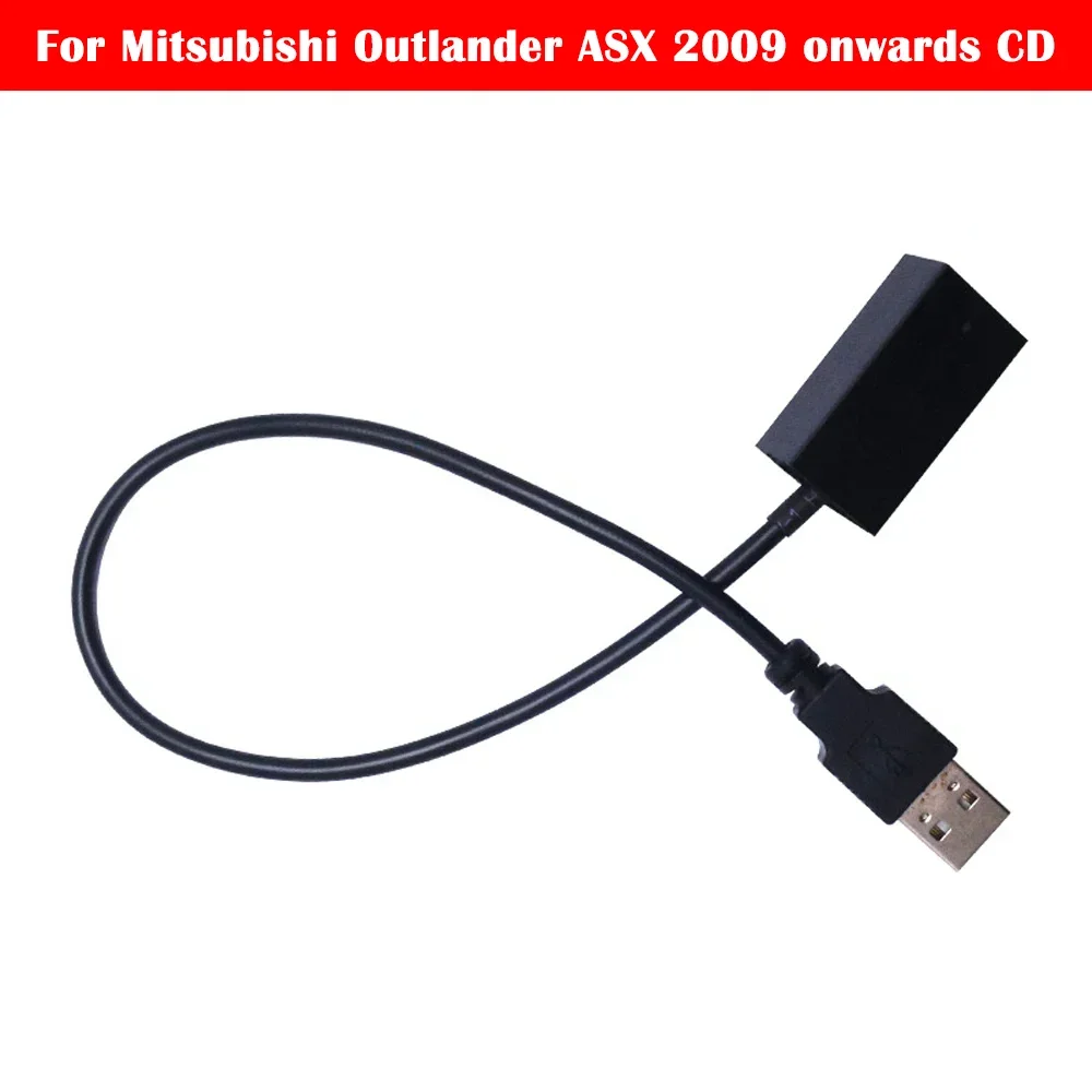 Car USB AUX Extension Adapter Cable Wire For MITSUBISHI Outlander/ASX/Lancer 2009~Onward OEM Head Unit Audio Media Music System