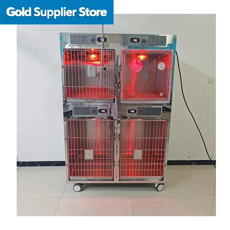 Large Stainless Steel Pet Cage for Dogs And Cats - Suitable for Veterinary Clinics Or Luxury Home Environments