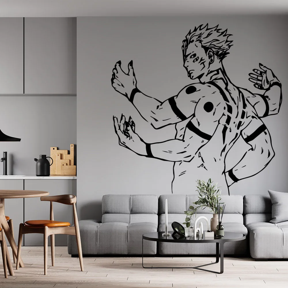 Creative Jujutsu Kaisen Sticker Waterproof Vinyl Wallpaper Home Decor For Kids Rooms Decoration Decoration Accessories