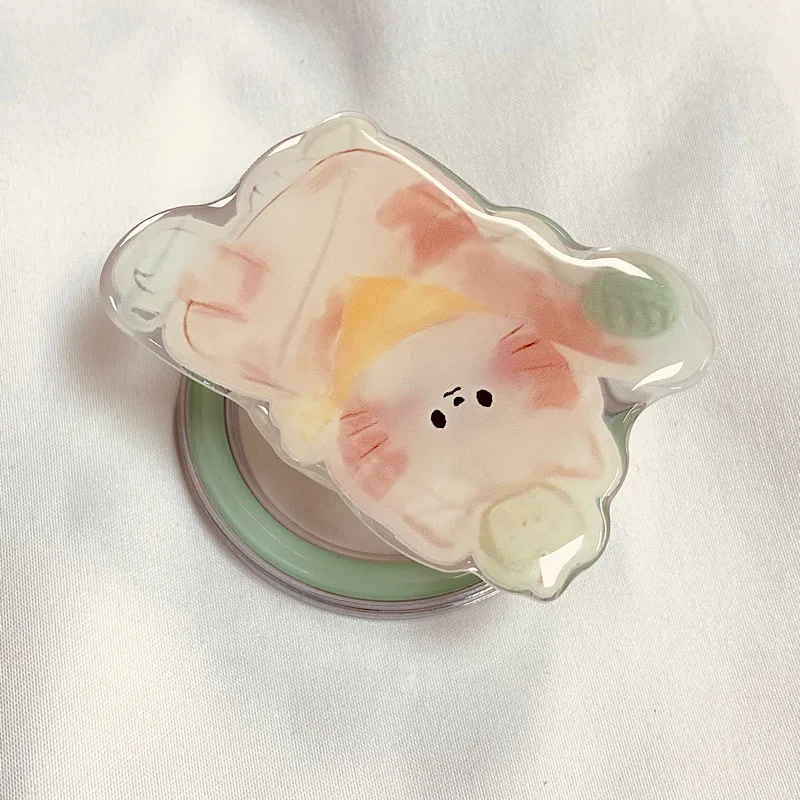 Ins – support de téléphone pliable et rétractable, chat de dessin animé, support Portable paresseux, adhésif de bureau universel pour iPhone 17 16 Samsung