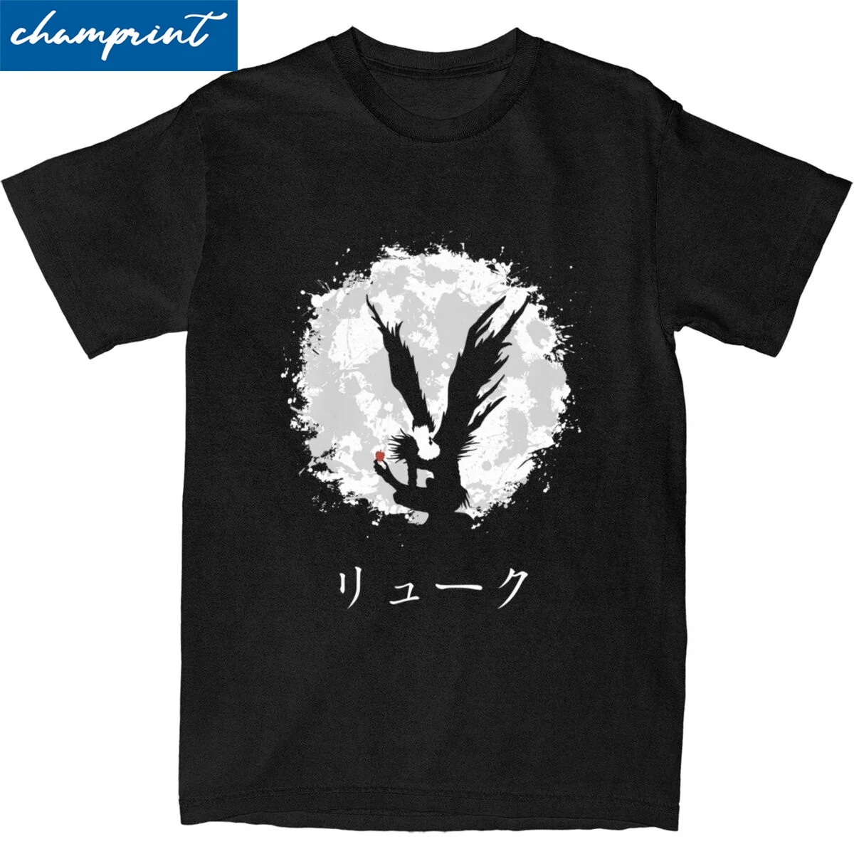 Funny Death-Note Shinigami T-Shirt Men's Crewneck Short Sleeve Tops Cotton Summer Top Tee