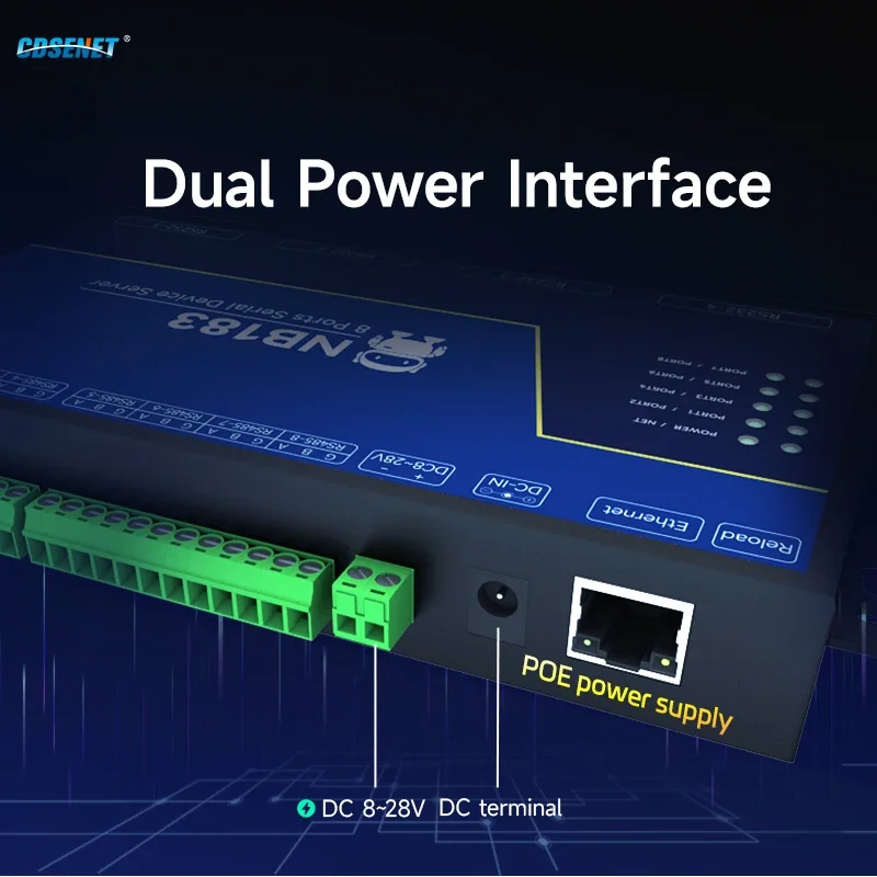 Imagem -05 - Canal Rs485 Rs232 Rs422 para Ethnernet Servidor Serial Cdsenet Nb144e Tcp Udp Mqtt Http Modbus Gateway Tcp-rtu Poe 4