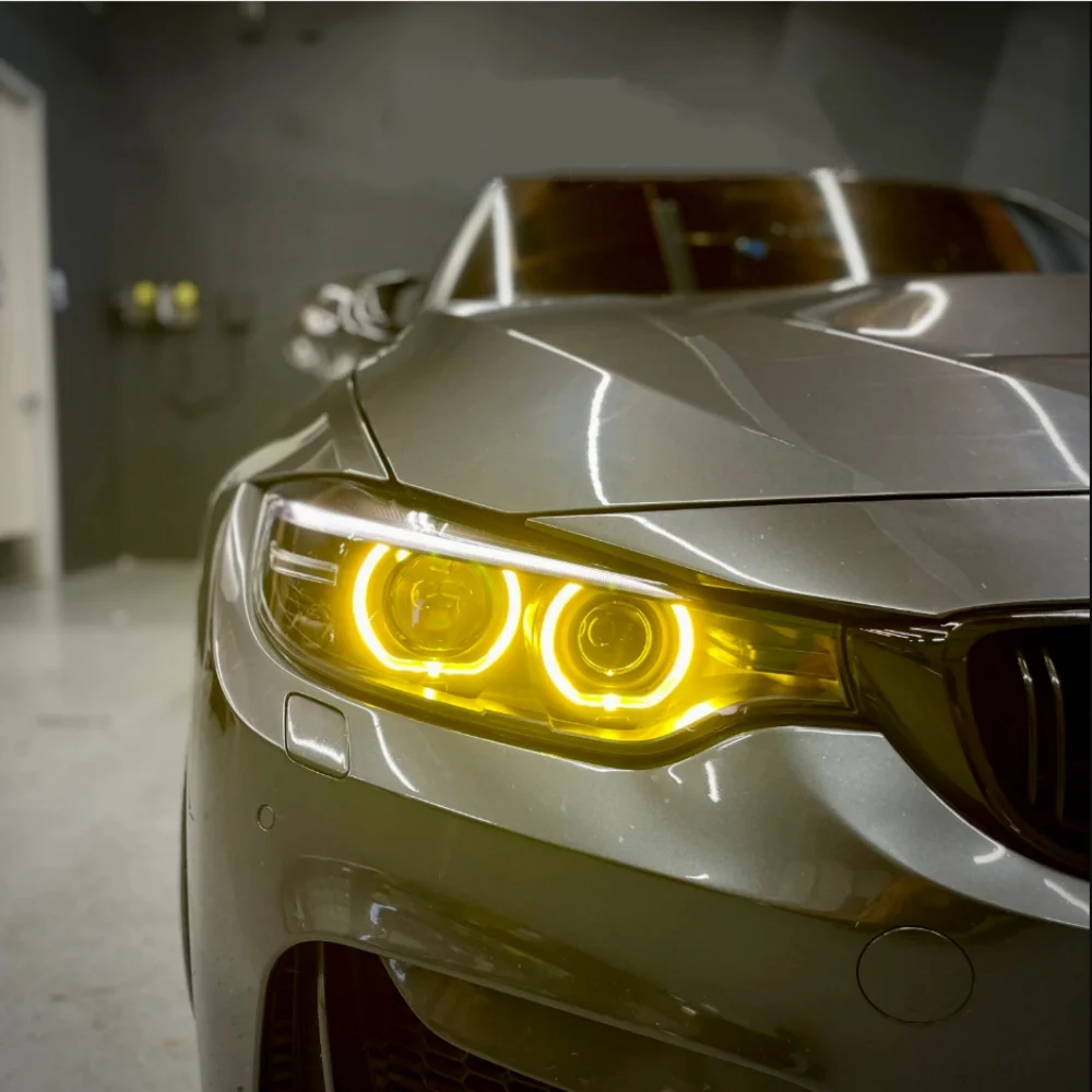 لوحات إضاءة نهارية صفراء 63117263051 لسيارات BMW F80 F32 F33 F36 F83 F82 M3 M4 F15 X5 2014-2017 رقائق زينون الأمامية DRL