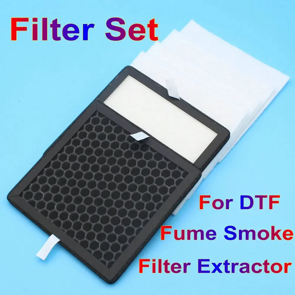 Dtf Smoke Extractor Filter Set for DTF Fume Smoke Filter Extractor Purification Filter Activated Carbon Containing Dust-removal