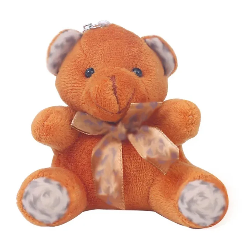 Fashion Cute Girl Plush Pompon Teddy Bear Key Chain Women Pom Pom Bear Keychain Bag Car Trinket Wedding Party Doll Toy Gift