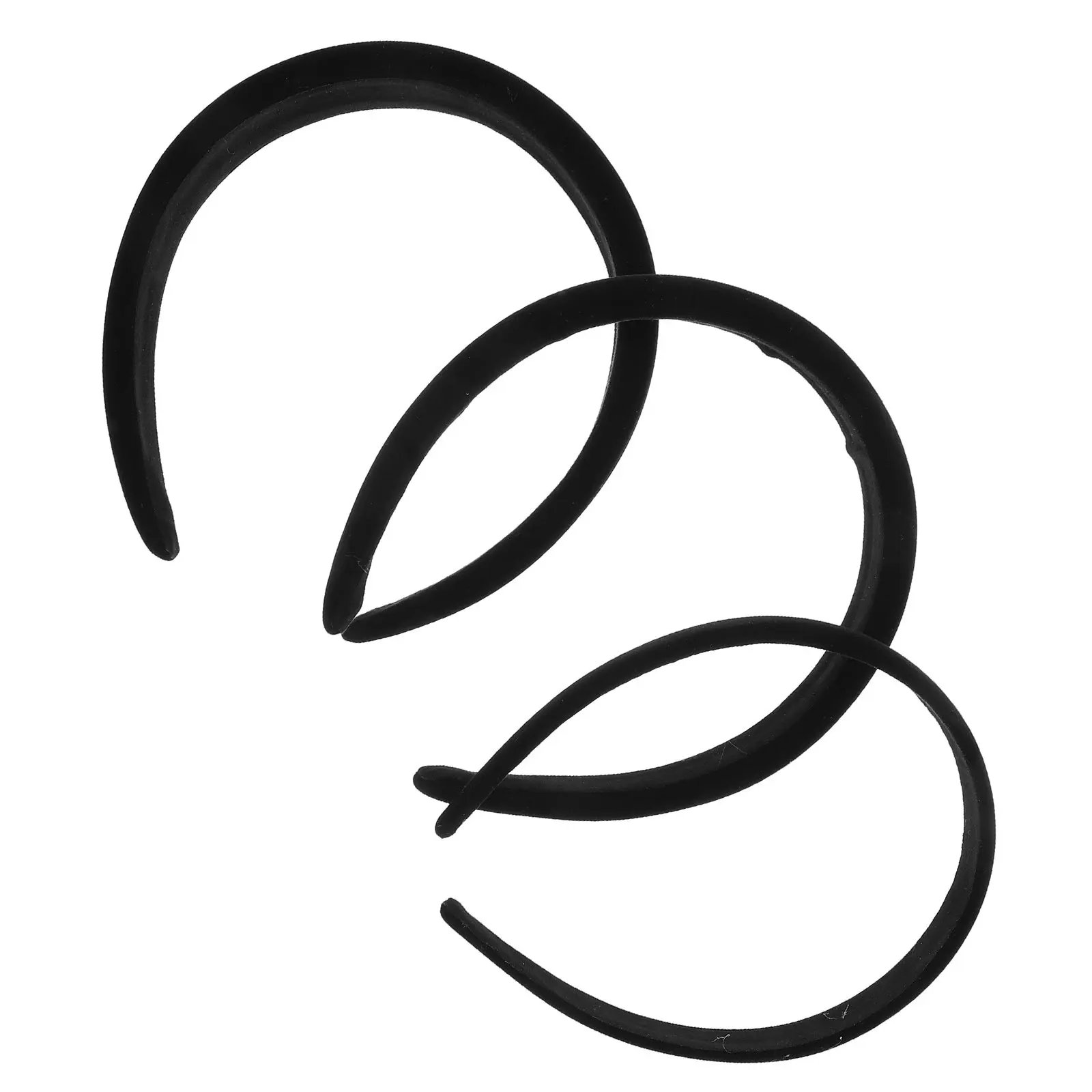 

Набор из 3 мягких широких повязок на голову для женщин: толстые, нескользящие, удобные для ношения в течение всего дня, стильные, черные