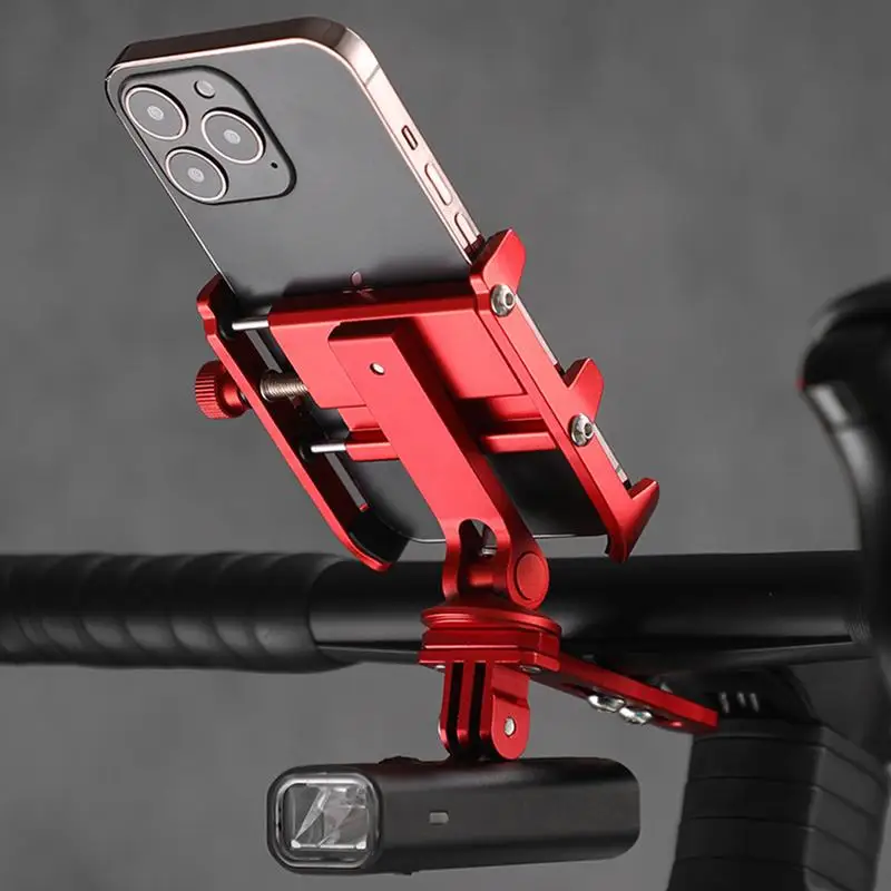 Motorcycle Phone Mount Adjustable Bike Phone Mount Portable Motorcycle Camera Clip Handlebar Smartphone Clamp For Outdoor