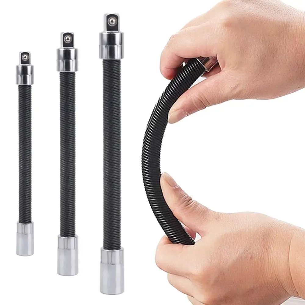 Flexible Shaft Drive Extension Bar Conversion Head High Torque Post Extension Rod 1/4 3/8 1/2 Ratchet Wrench