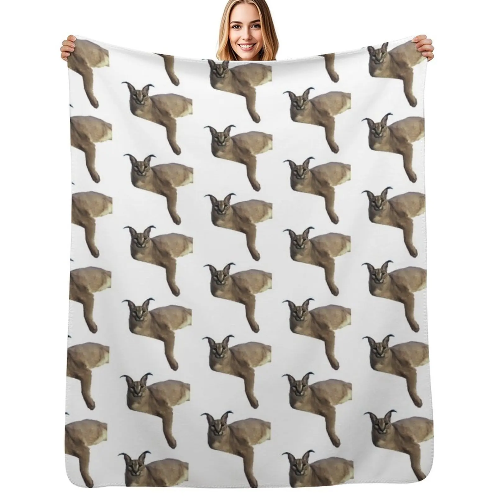 

Big Floppa Throw Blanket Stuffeds Heavy Soft Sleeping Bag Blankets