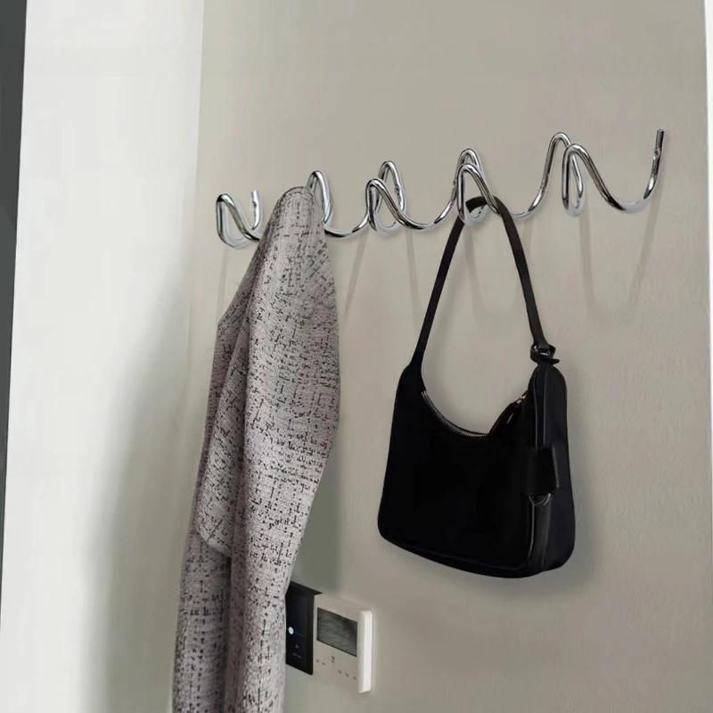 

Metal Material Simple Modern Wall Clothes Hanger Door Back Cloakroom Bedroom Vestibule Clothing Storage Wall Clothes Hanger