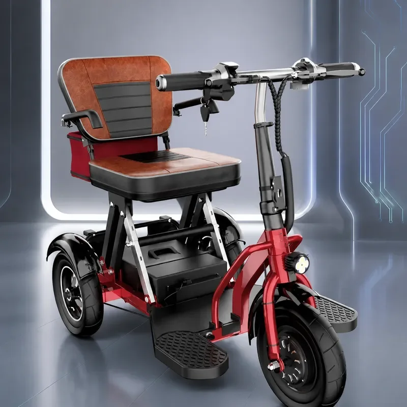 Foldable Electric Tricycle Scooter Household E Bike Battery Powered Three Wheel Mobility Vehicle for Adults